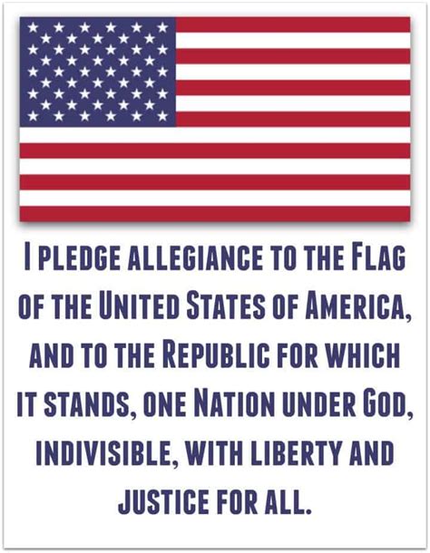 Pledge Of Allegiance Text Printable